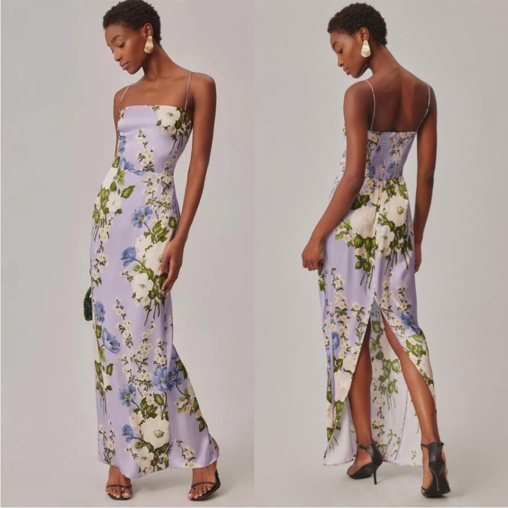 Reformation Frankie Silk Formal Dress